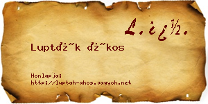 Lupták Ákos névjegykártya
